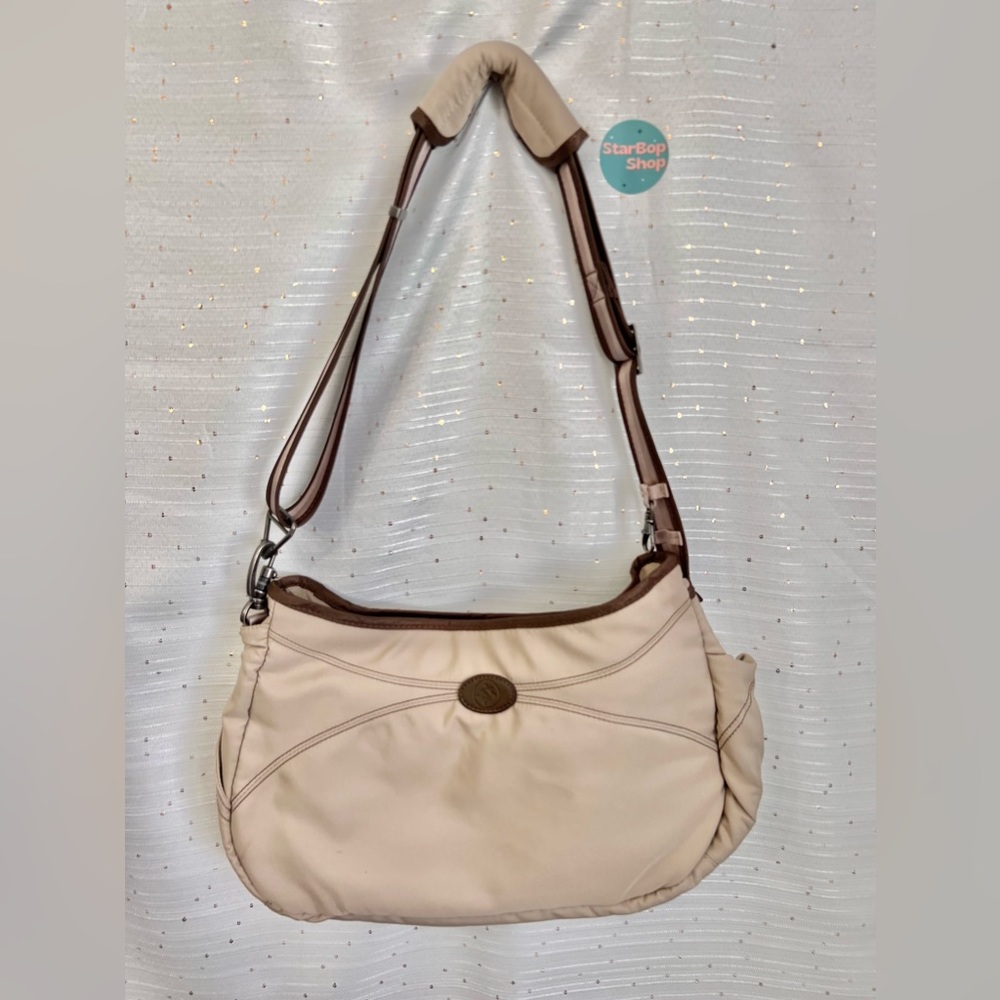 Pacsafe anti-theft travel crossbody beige tote bag
